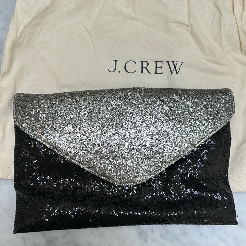 Jcrew Sequined Clutch With Optional Chain Strap - image 1